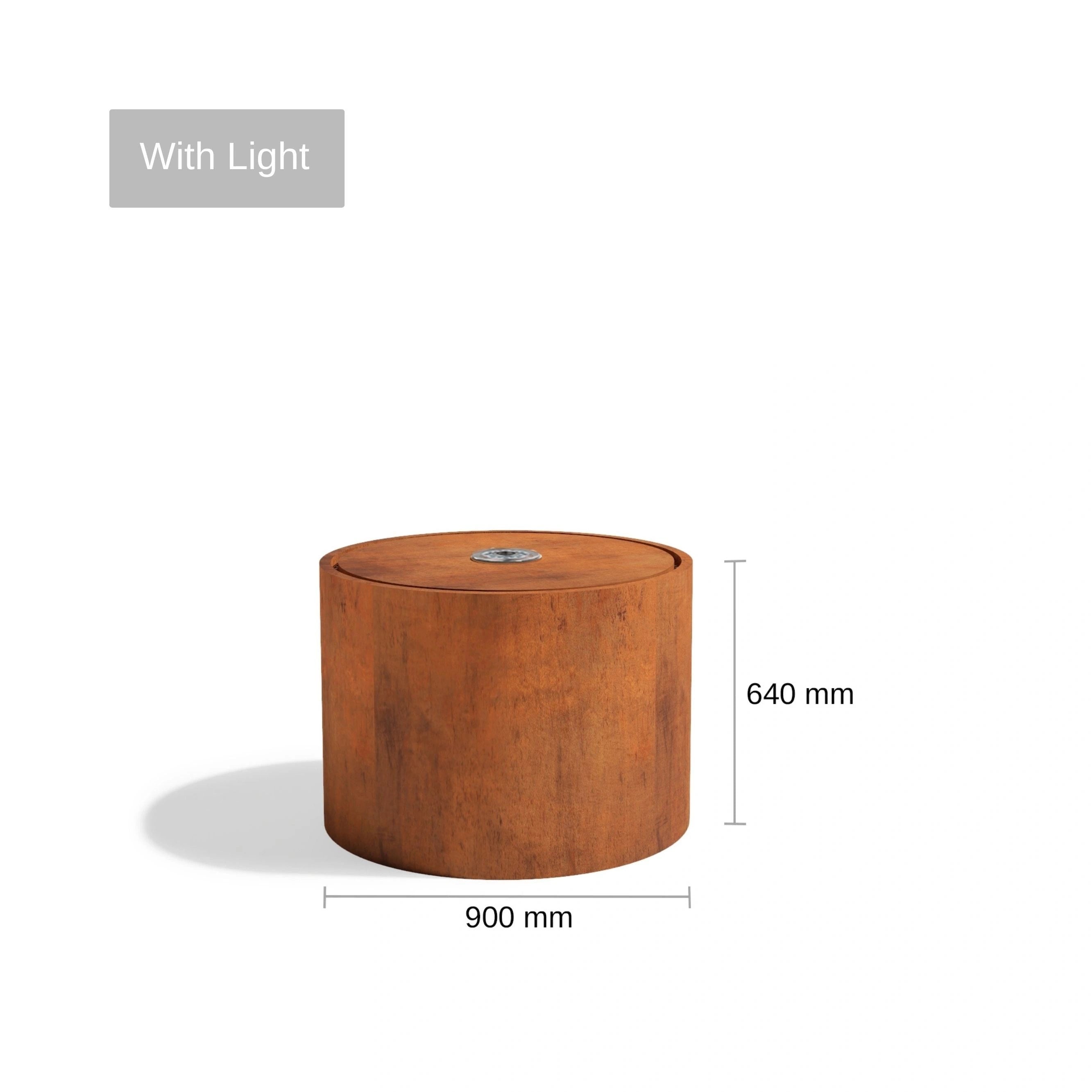 Corten Steel Rita Round Narrow Water Fountain - Tool Market 
