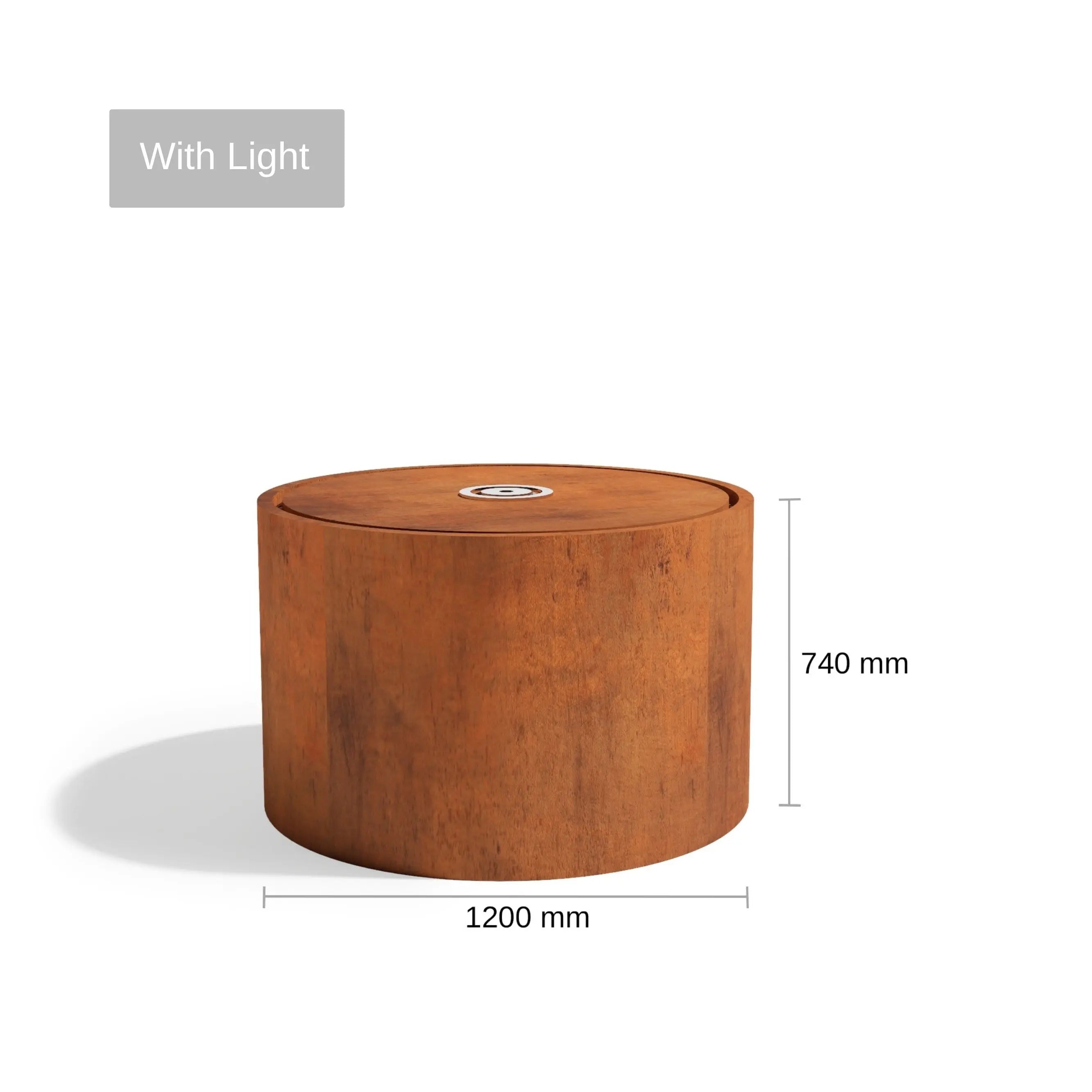 Corten_Steel_Rita_Round_Narrow_Water_Fountain_sale - Tool Market 