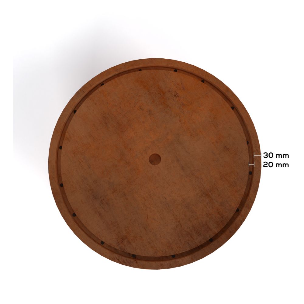 Corten Steel Rita Round Narrow Water Fountain - Tool Market 