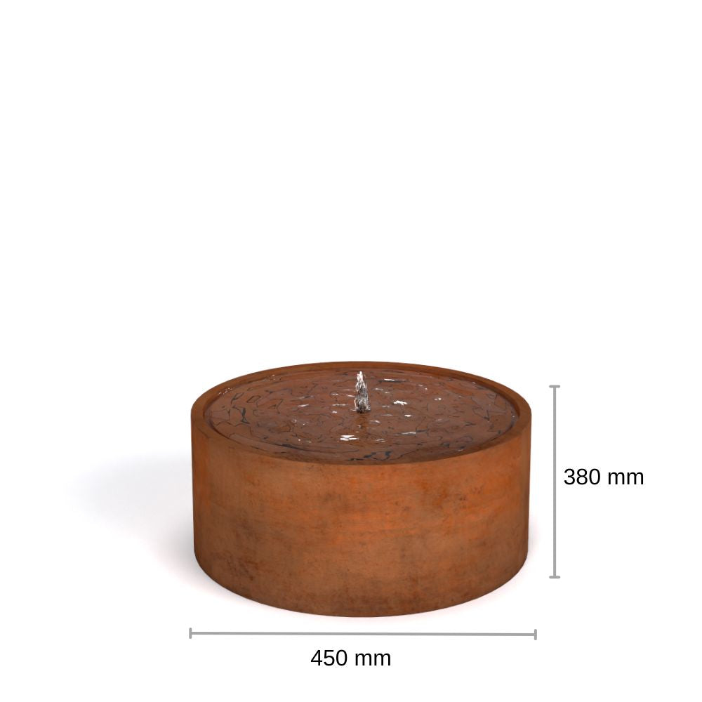 Corten Steel Round Water Fountain - Tool Market 