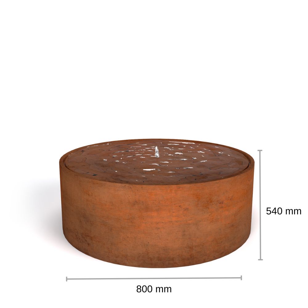 Corten Steel Round Water Fountain - Tool Market 