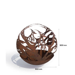 Corten Steel Spirit Flame Sphere Fire Bowl - Tool Market 