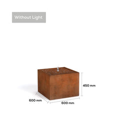 Corten Steel Square Narrow Water Fountain