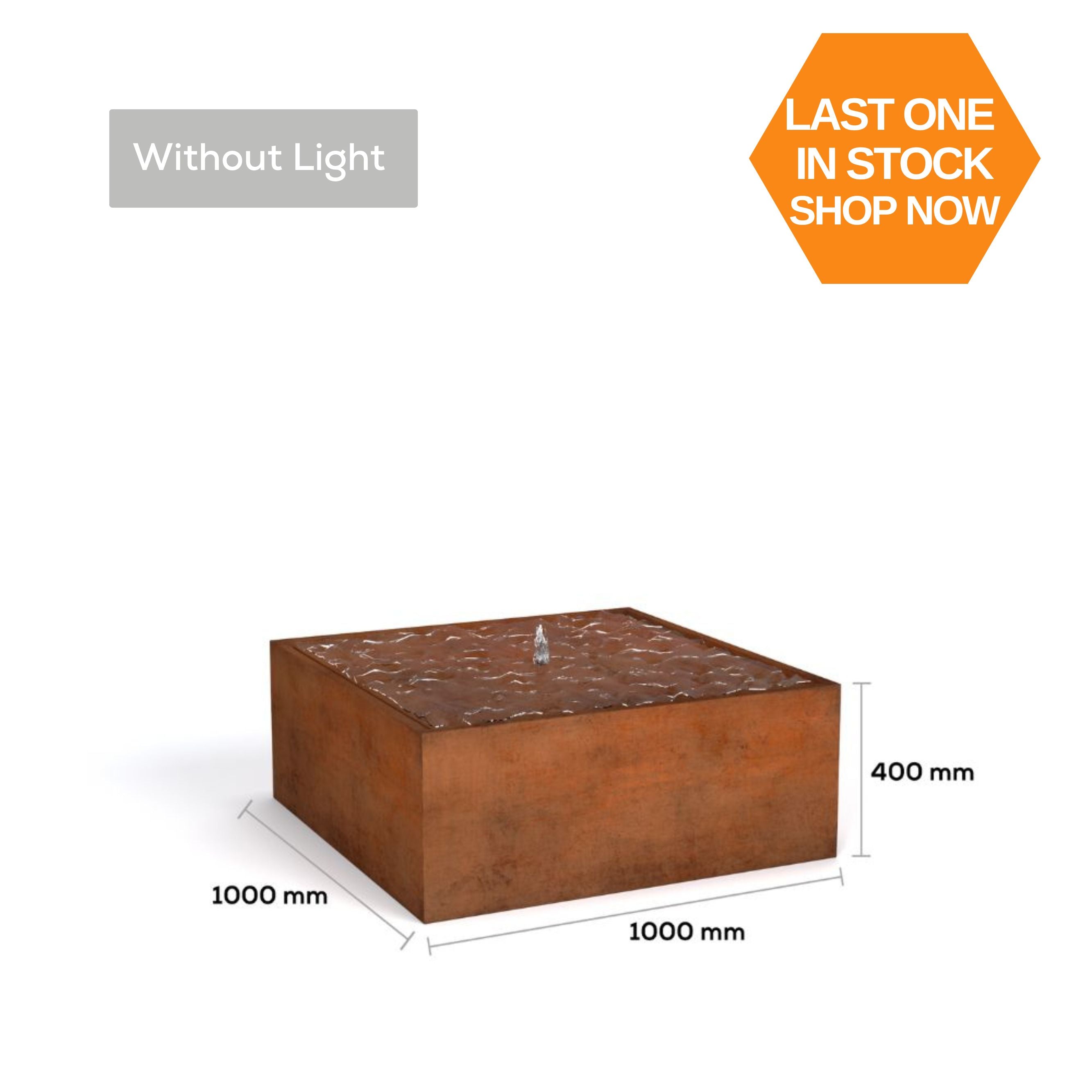 Corten Steel Square  Narrow Water Fountain - Tool Market 
