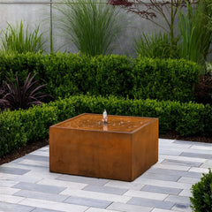 Corten Steel Square Water Fountain - Tool Market 