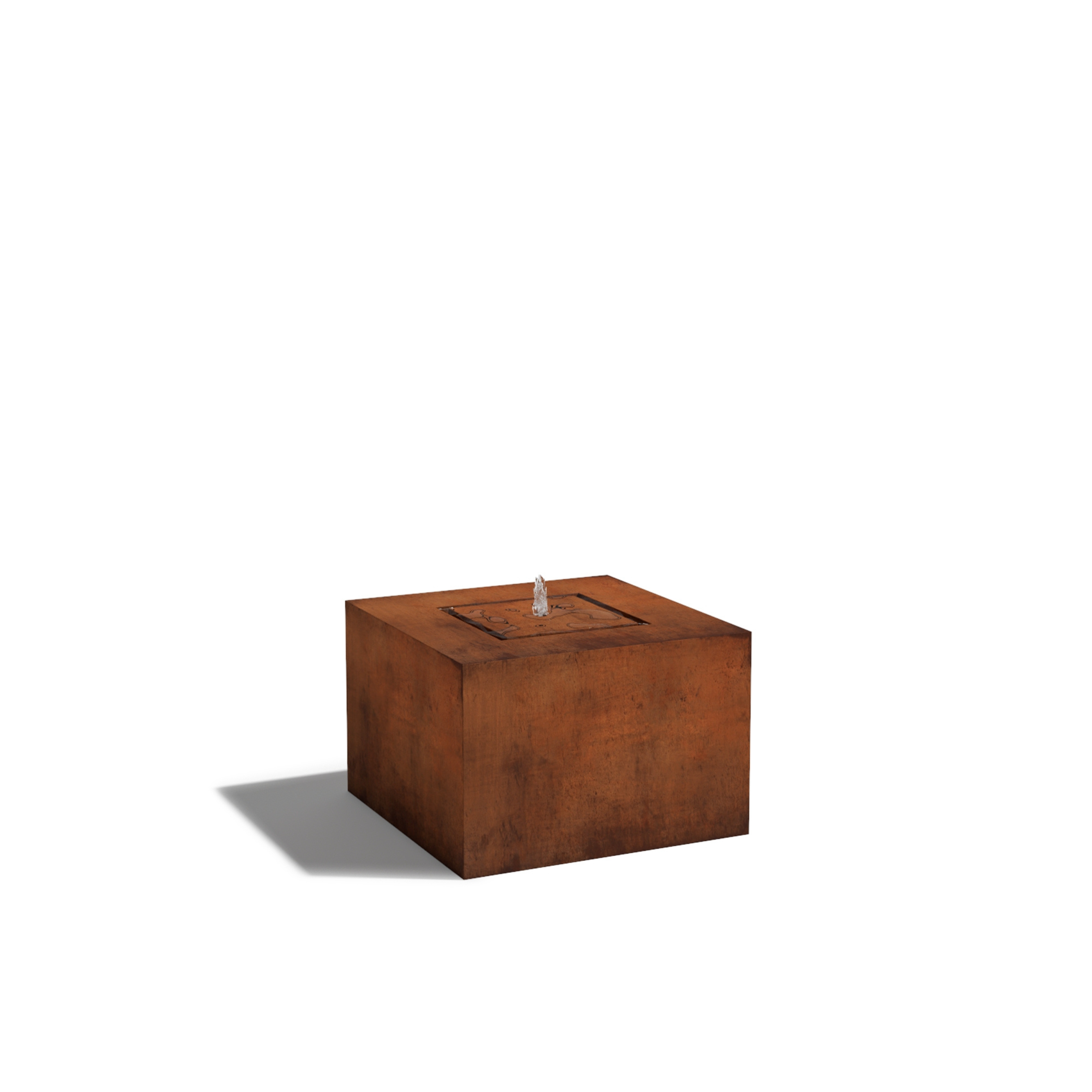 Corten Steel Square Wide Water Fountain - Tool Market 