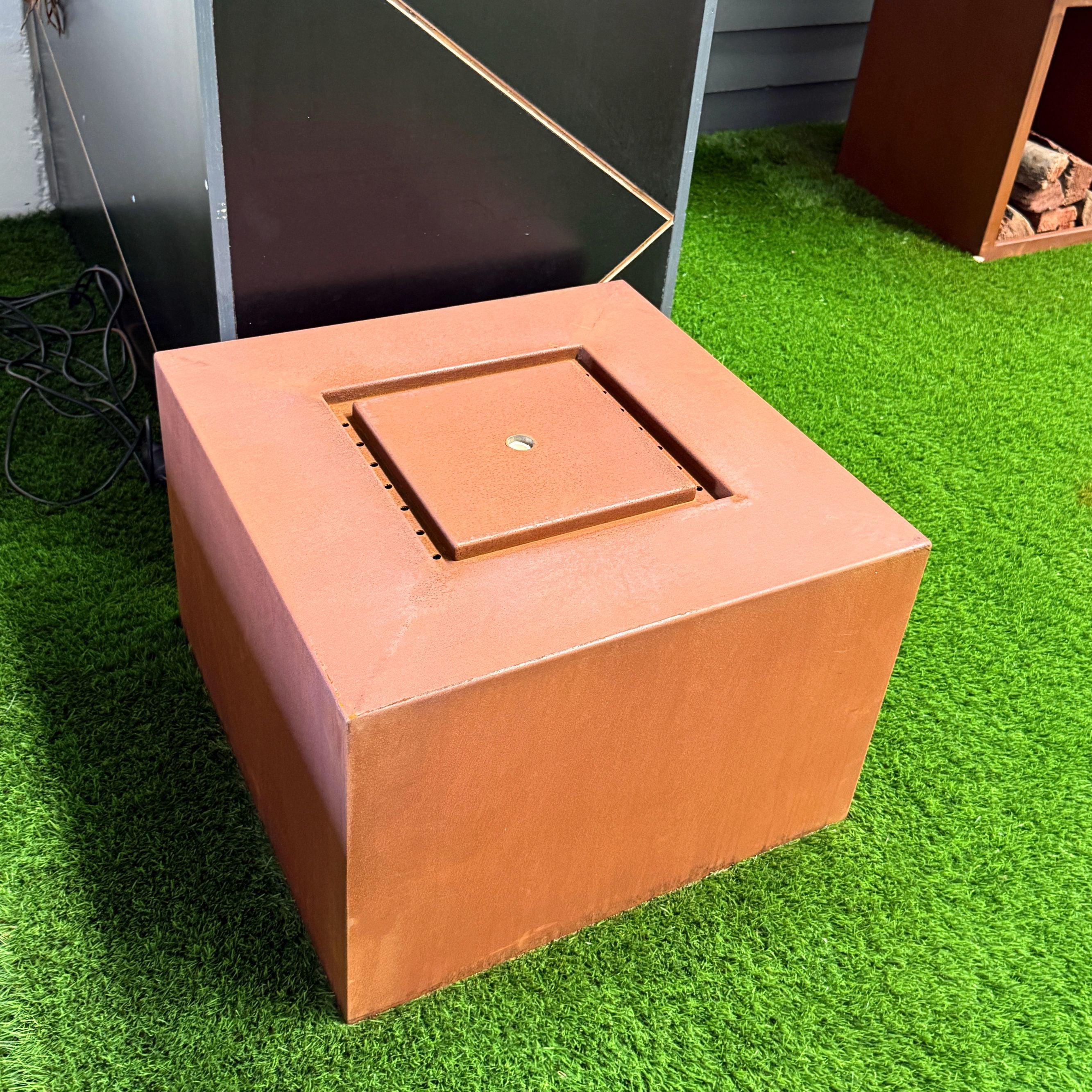 Corten Steel Square Wide Water Fountain - Tool Market 