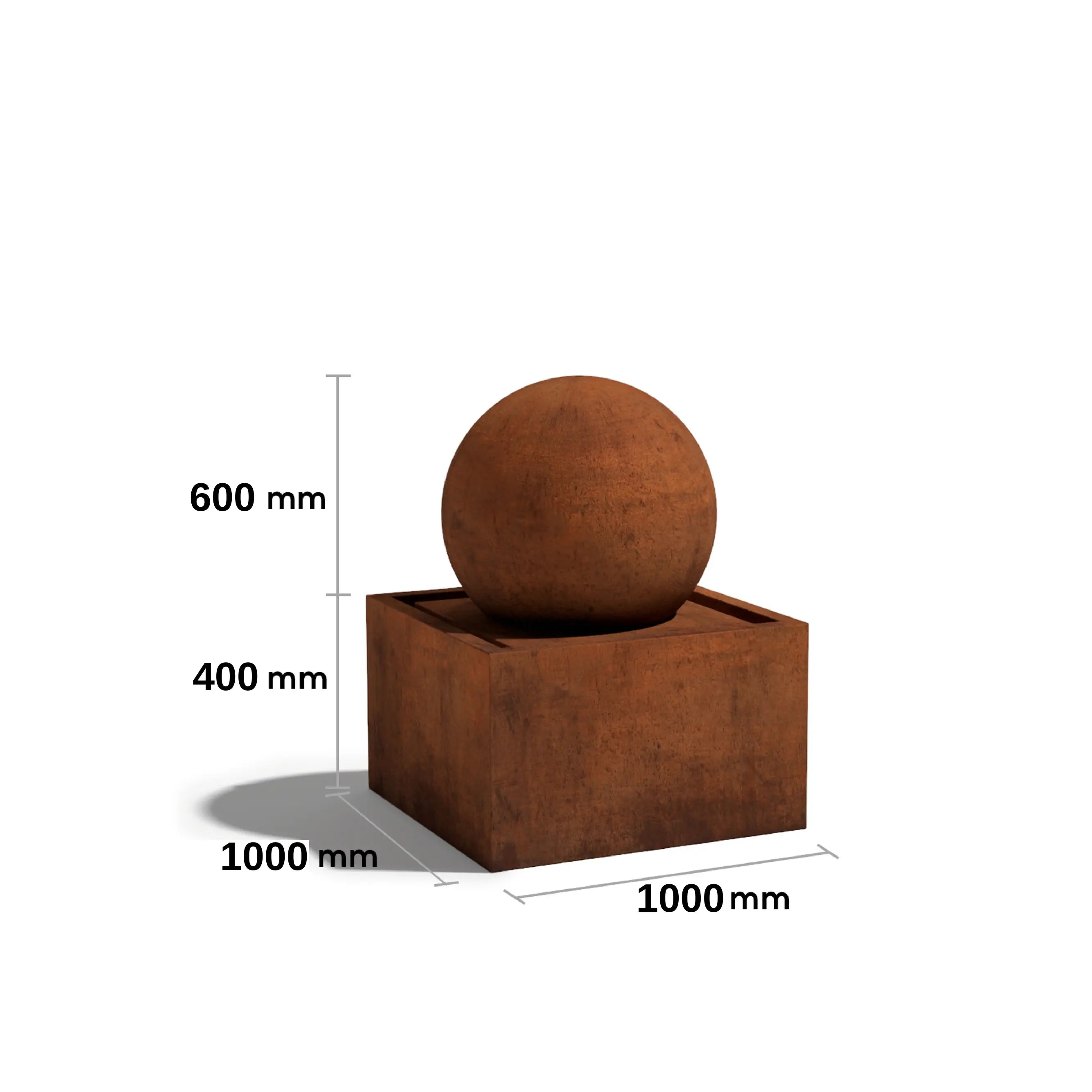 MEASUREMENT/Corten Steel Triton Water Fountain - Tool Market 