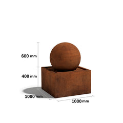 MEASUREMENT/Corten Steel Triton Water Fountain - Tool Market 
