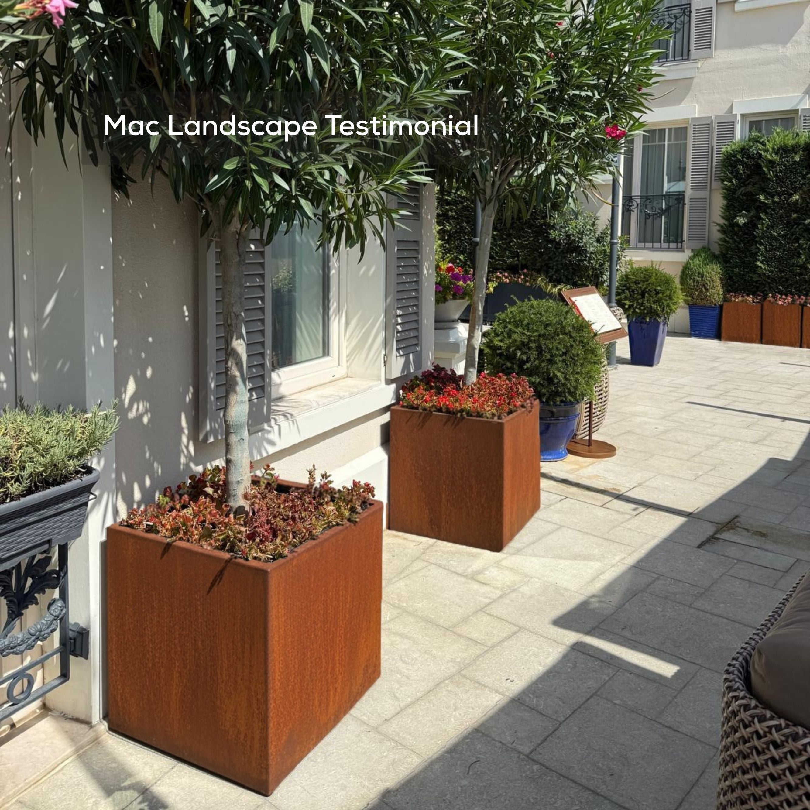 Corten Steel plant pot  Mac Landscape Testimonial