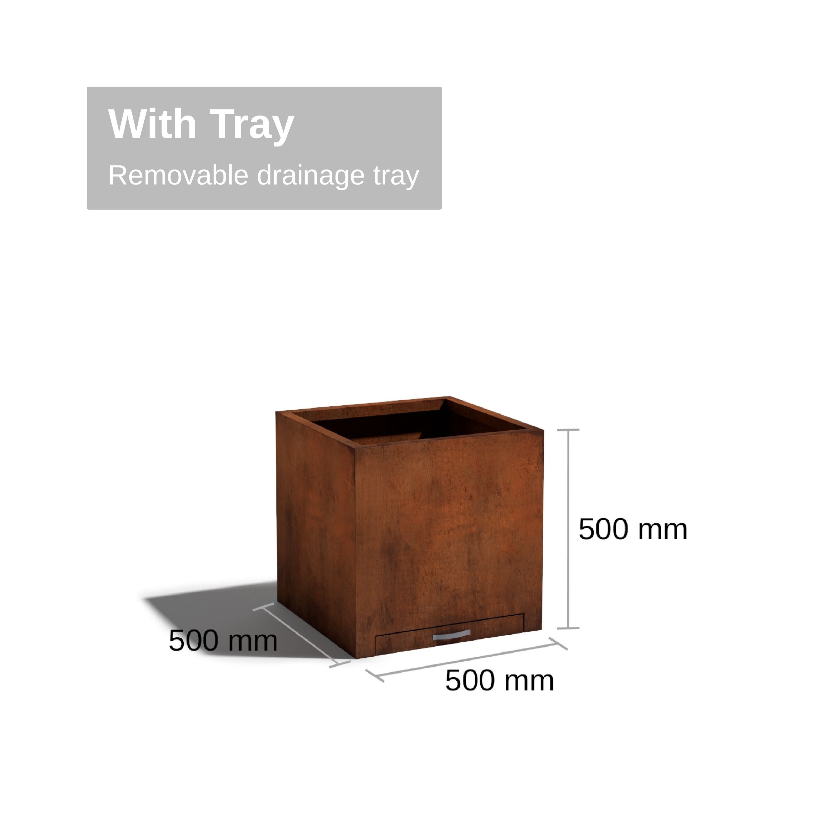 Corten Steel VitaSquare Classic Plant Pot - Tool Market 