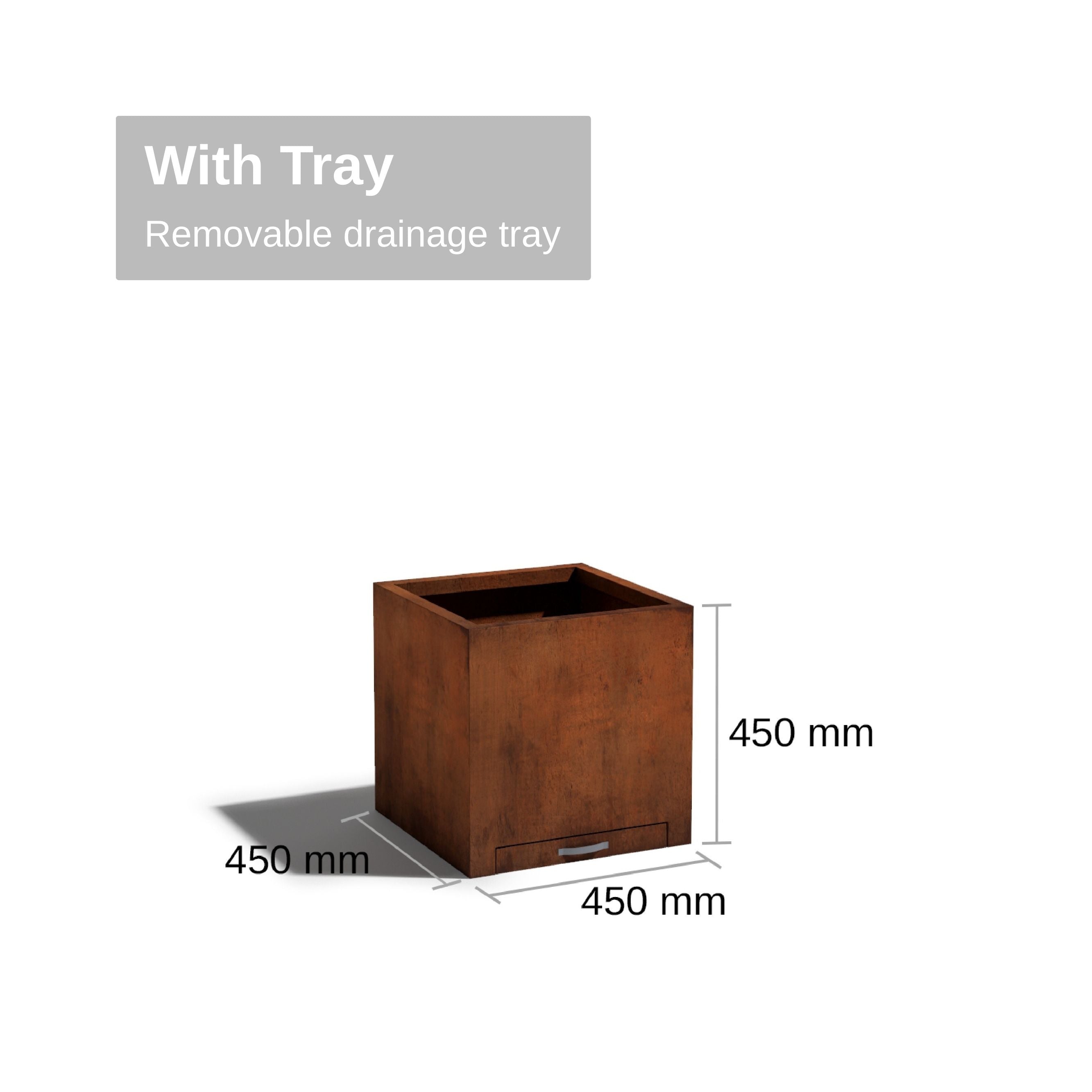 Corten Steel VitaSquare Classic Plant Pot - Tool Market 