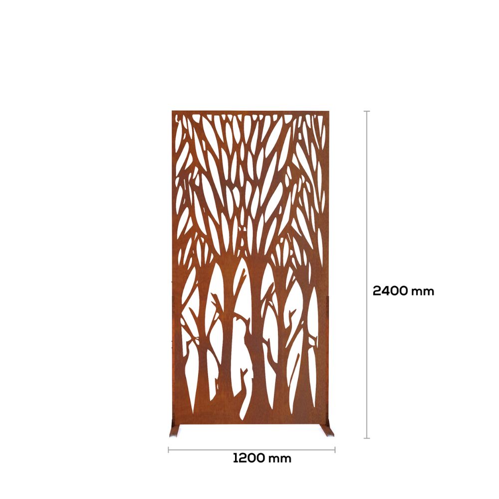 Corten Steel Winter Forest Garden Screen - Tool Market 