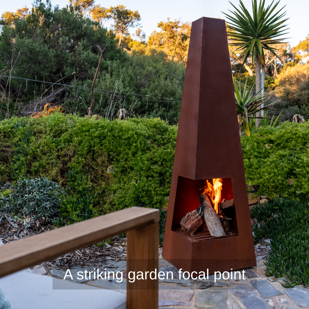 Corten Steel Zenith Blaze Fire Place