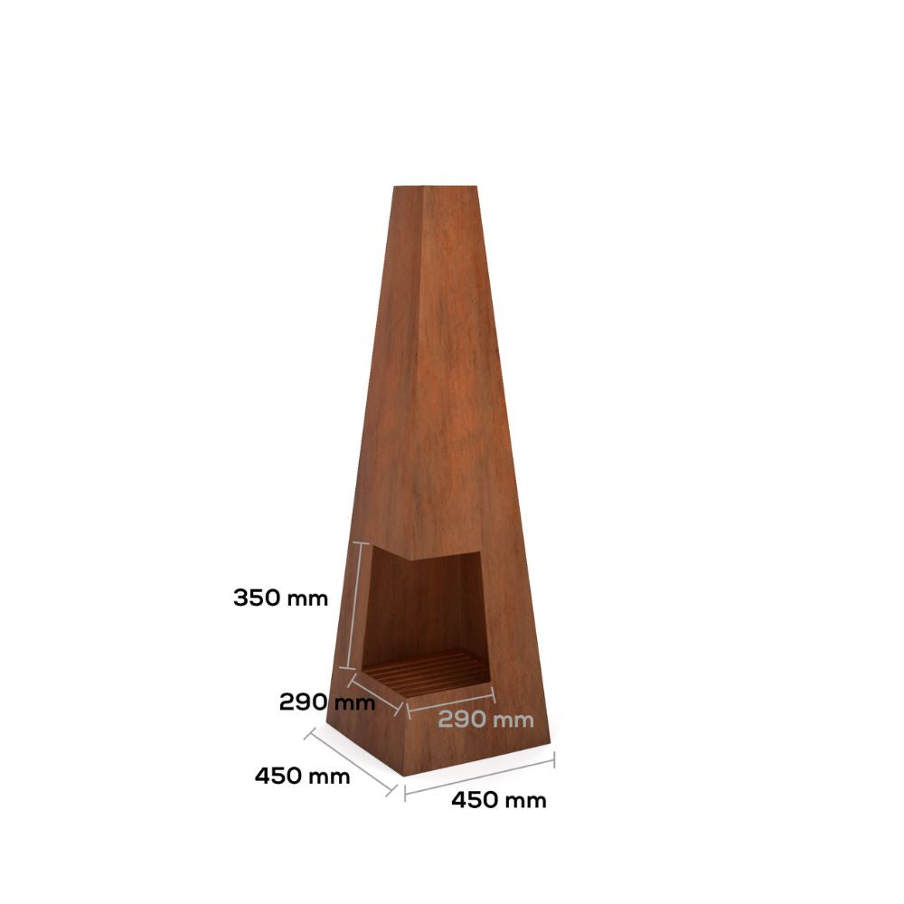 Corten Steel Zenith Blaze Fire Place - Tool Market 