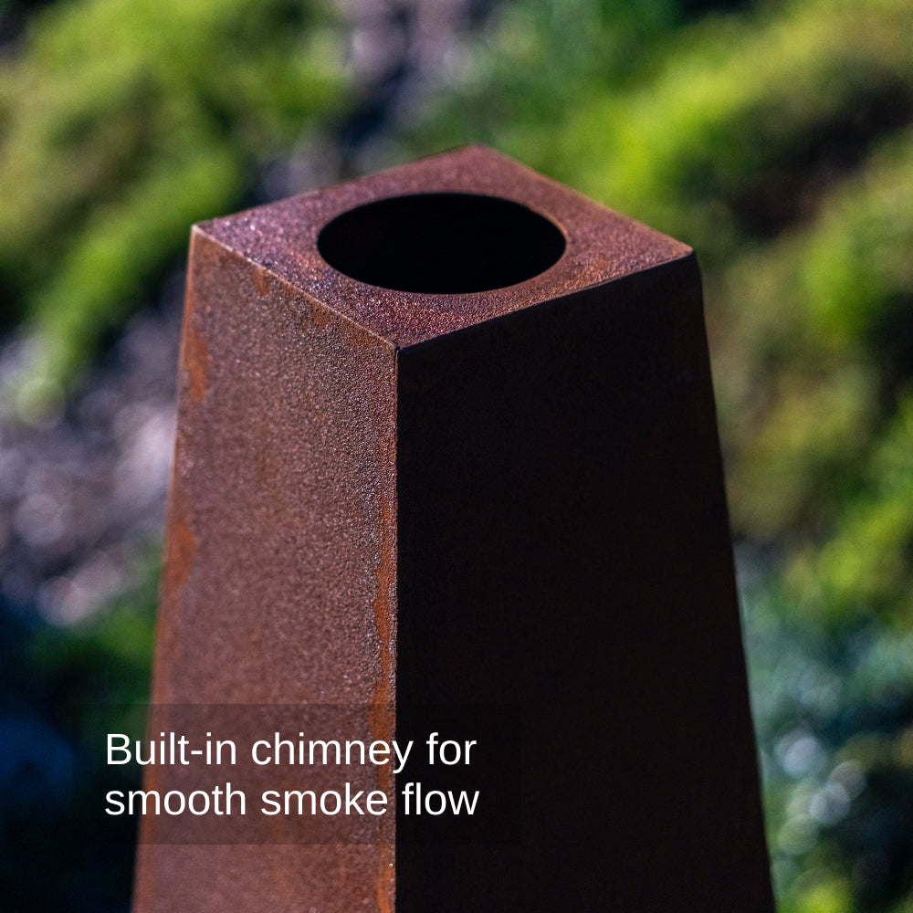 Corten Steel Zenith Blaze Fire Place