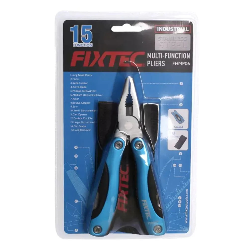 Fixtec - 15 in 1 Multi-Function Pliers -  FHMP06 - Tool Market 