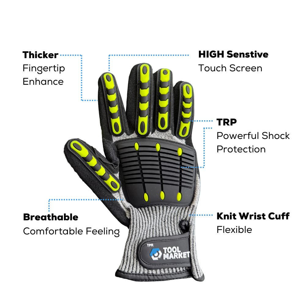 Anti-Impact TPR Cut-Resistant Gloves – Foam Coated for All Conditions