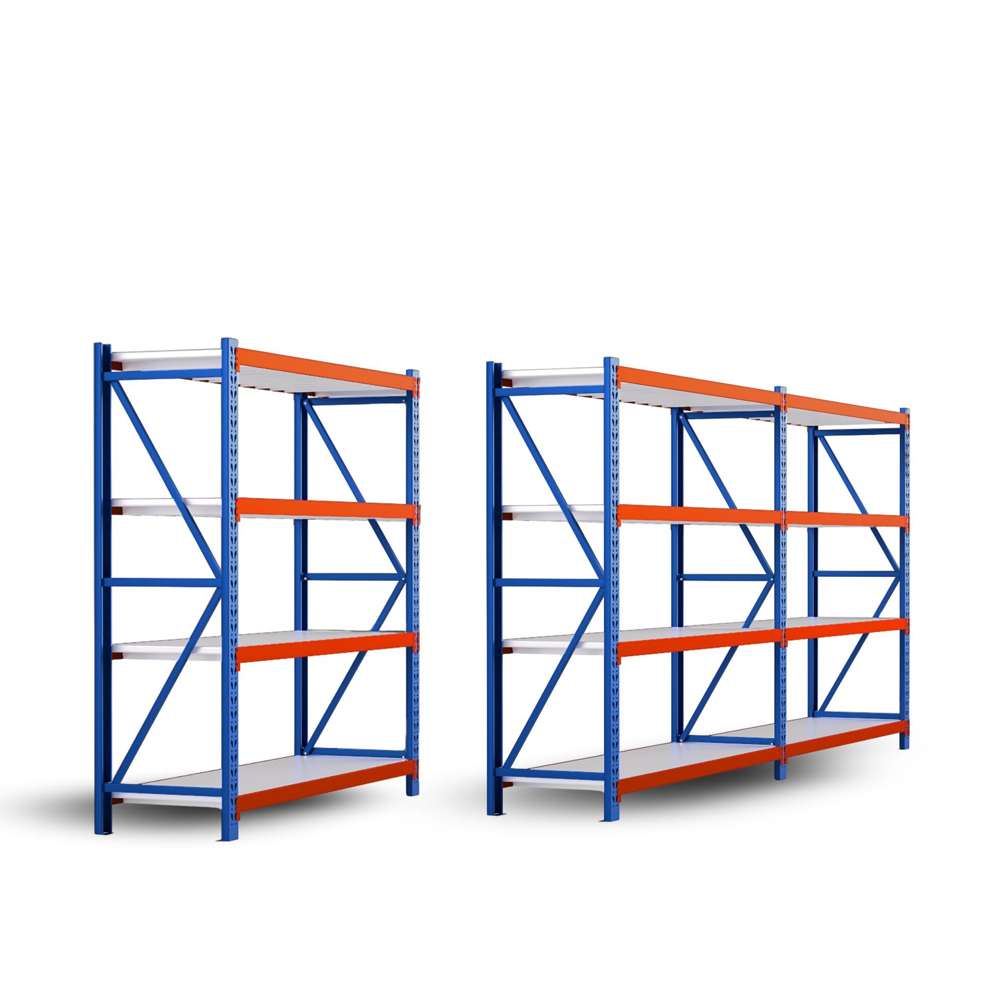 H2400 x L2400 x D600mm Range Heavy Duty Warehouse Garage Storage Steel Shelving Unit - Tool Market 