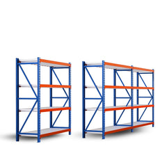 H2400 x L2400 x D600mm Range Heavy Duty Warehouse Garage Storage Steel Shelving Unit - Tool Market 