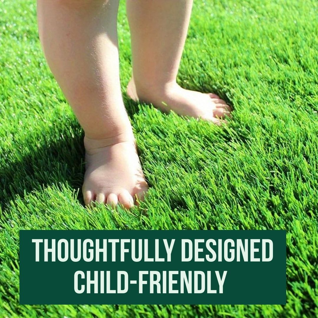 Mac landscape artificial Grass has got thoughtfully designed, child and pet friendly
