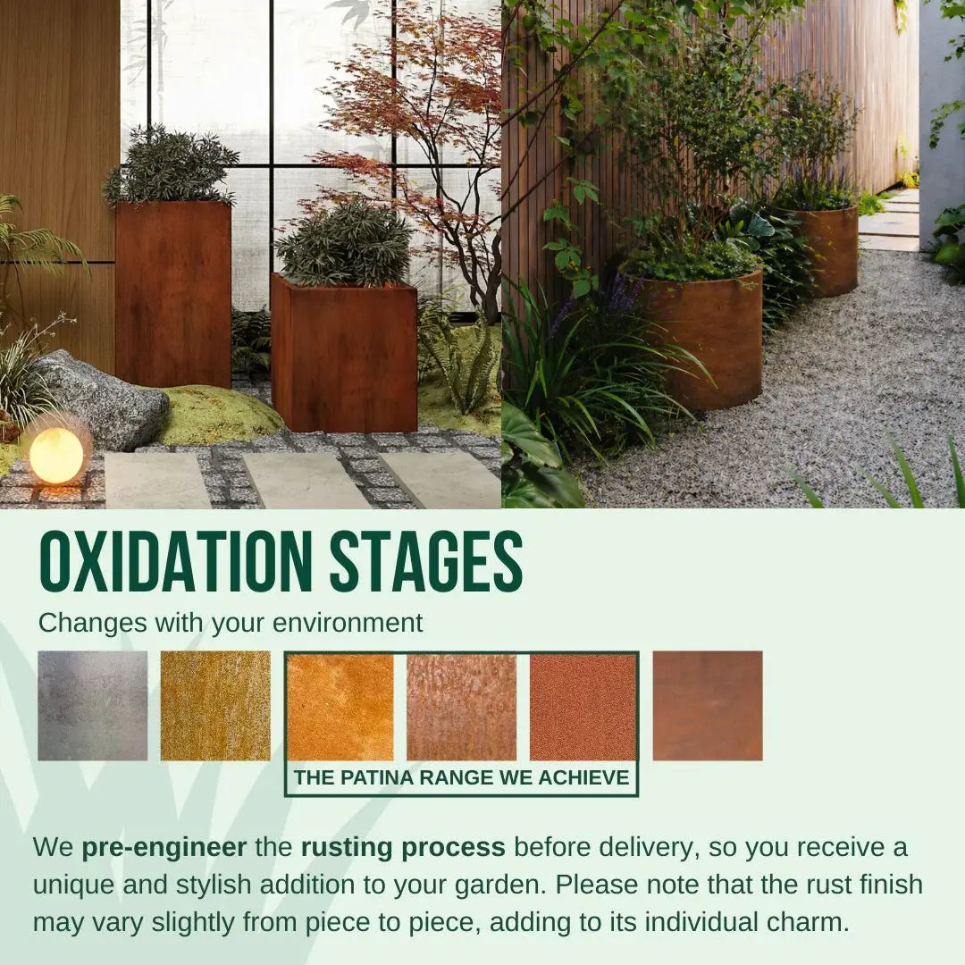 Corten Steel Sentinel Garden Planter Pot Range