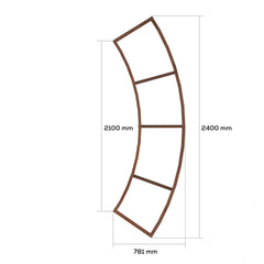 Corten Steel Bulushma Outdoor Curved Bench Seat