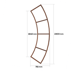 Corten Steel Bulushma Outdoor Curved Bench Seat