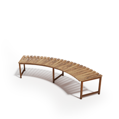 Corten Steel Bulushma Outdoor Curved Bench Seat