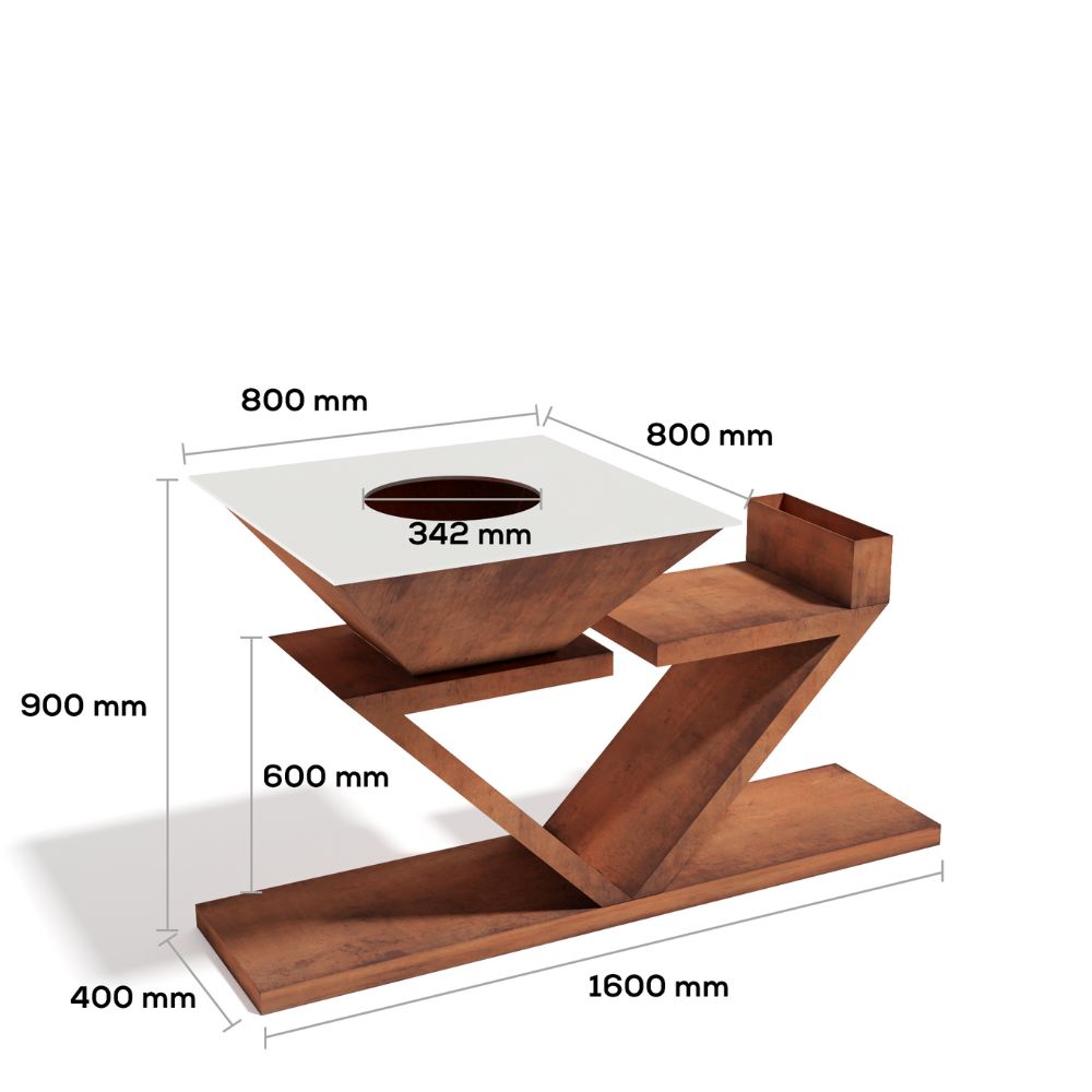 Corten Steel Ceaser BBQ - Tool Market