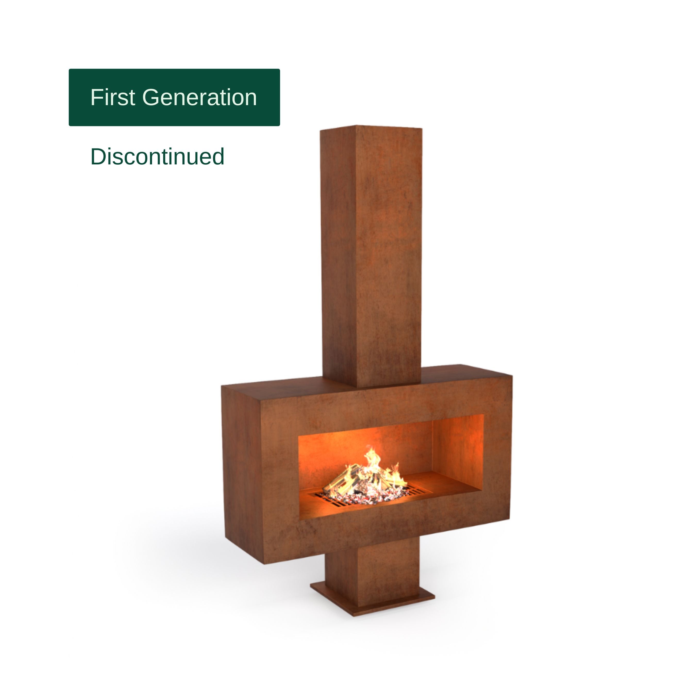 Corten Steel Grand Hearth Fire Place