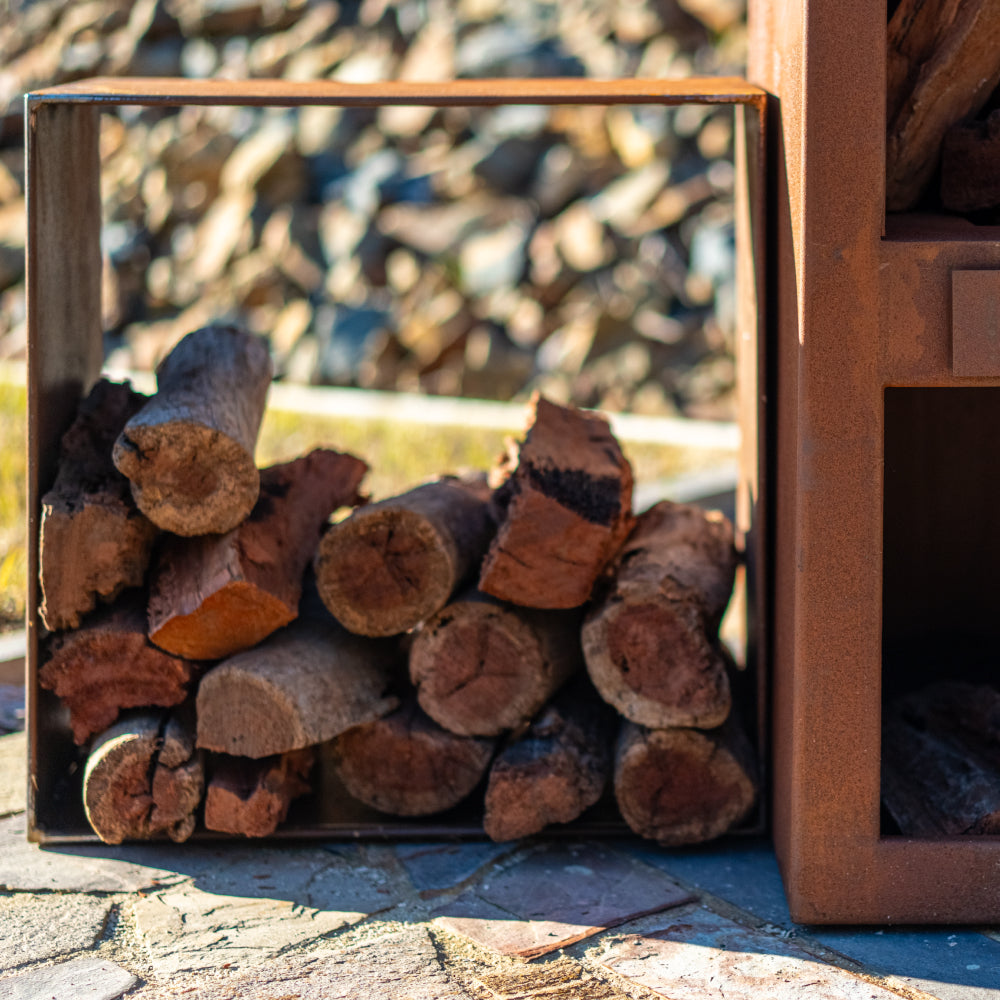 Corten Steel Haven Wood Box - Tool Market 