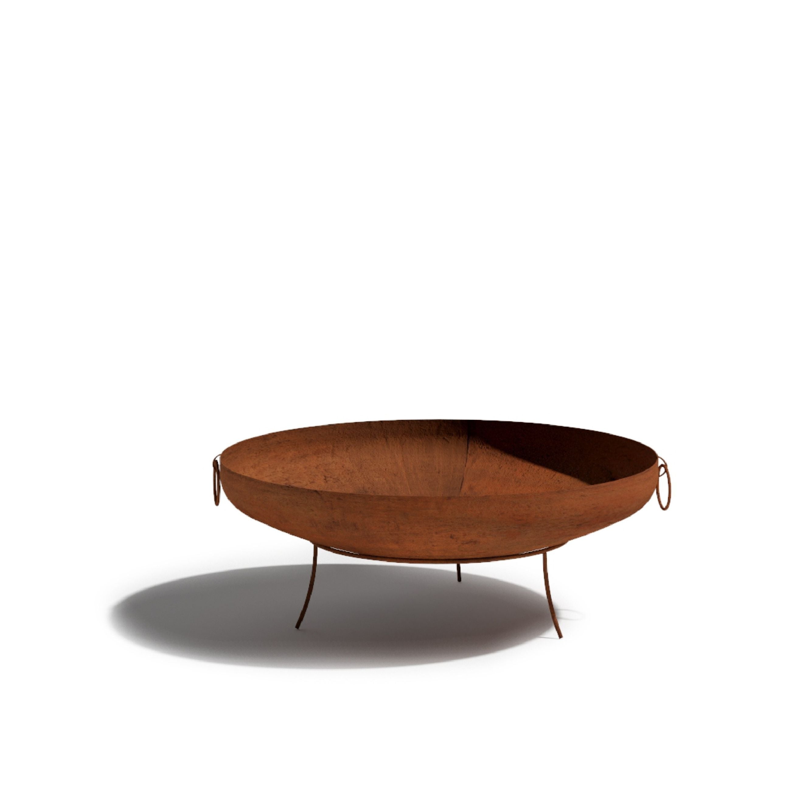 Round corten steel fire pit