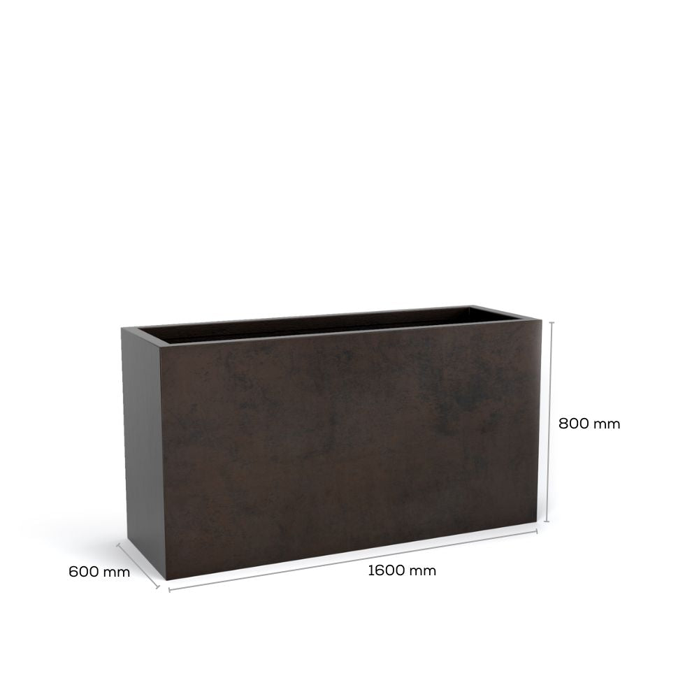 Corten Steel Raised Planter Box Matt Black Finish - Tool Market