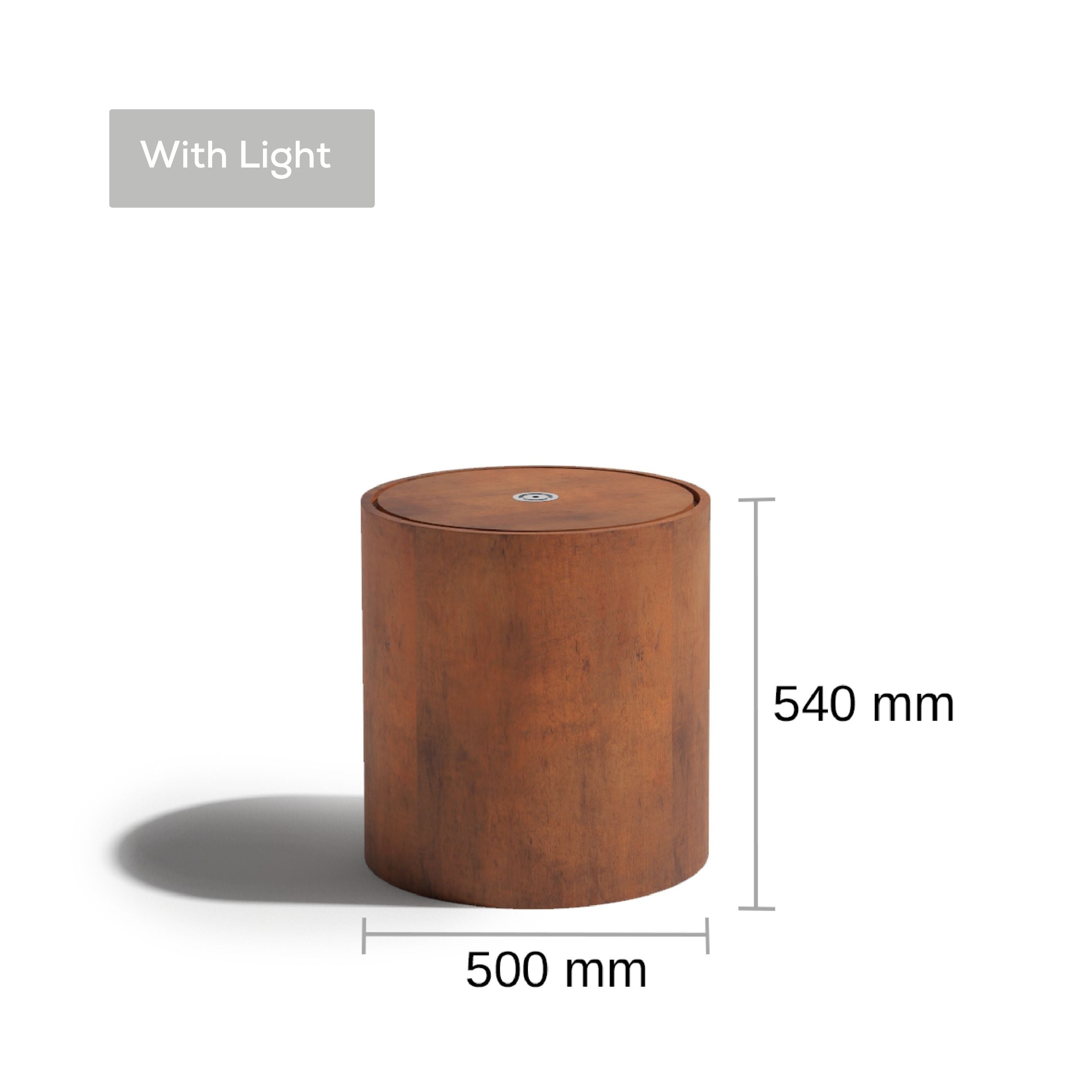 Corten Steel Rita Round Narrow Water Fountain -  Tool Market 