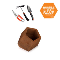 Corten Steel Sculpture Planter Bundle - Tool Market