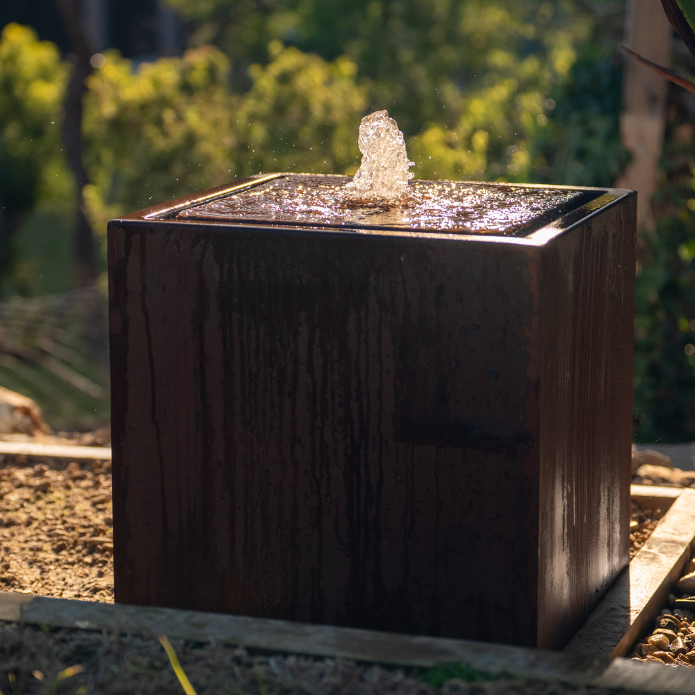 Corten Steel Square Water Fountain - Tool Market 