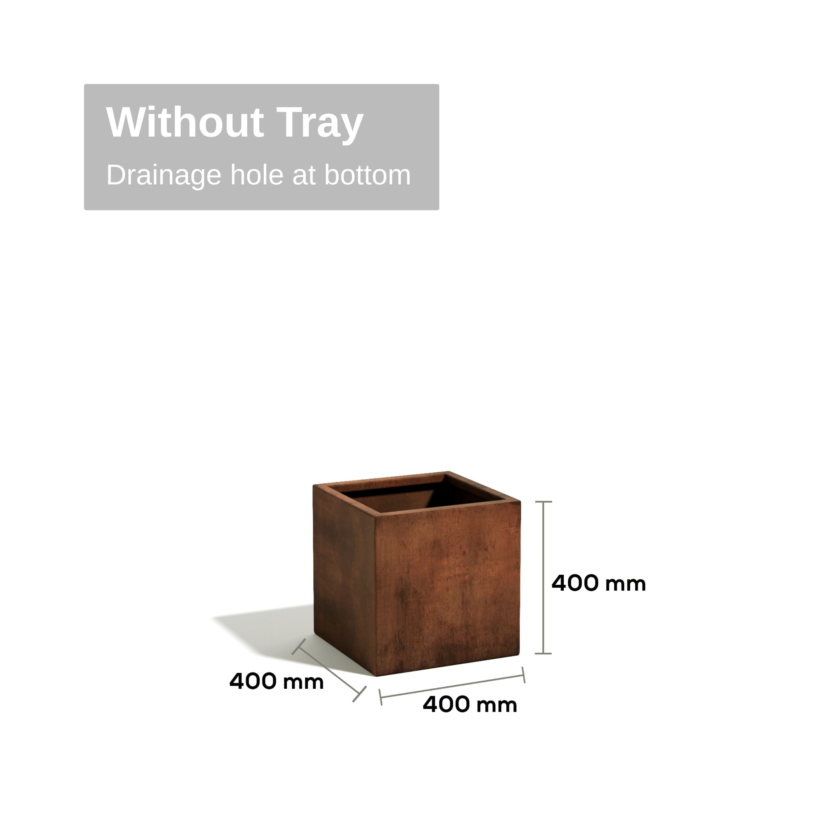 Corten Steel VitaSquare Classic Plant Pot - Tool Market 
