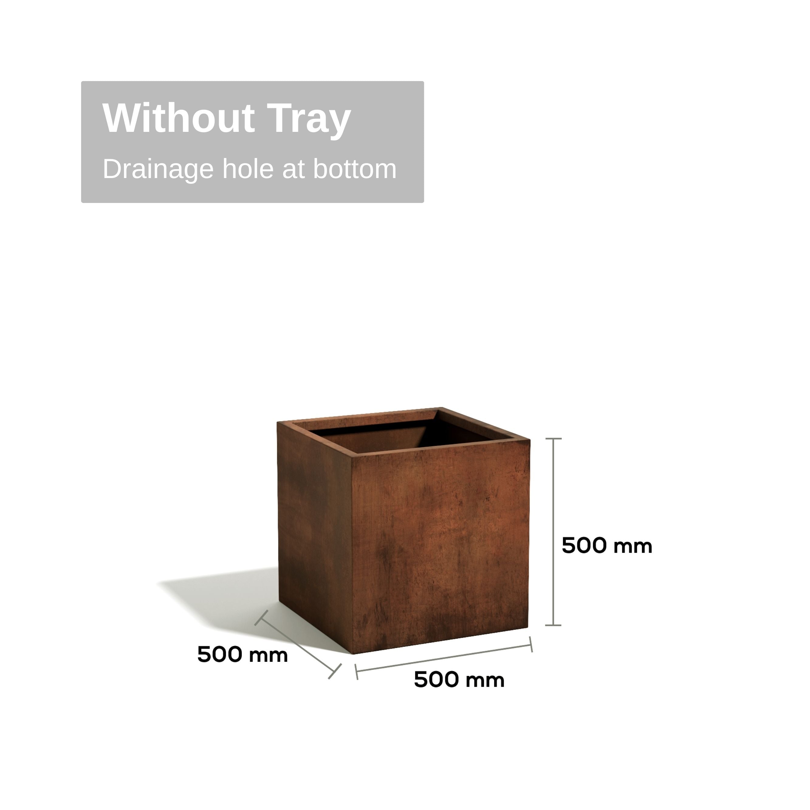 Corten Steel VitaSquare Classic Plant Pot - Tool Market 
