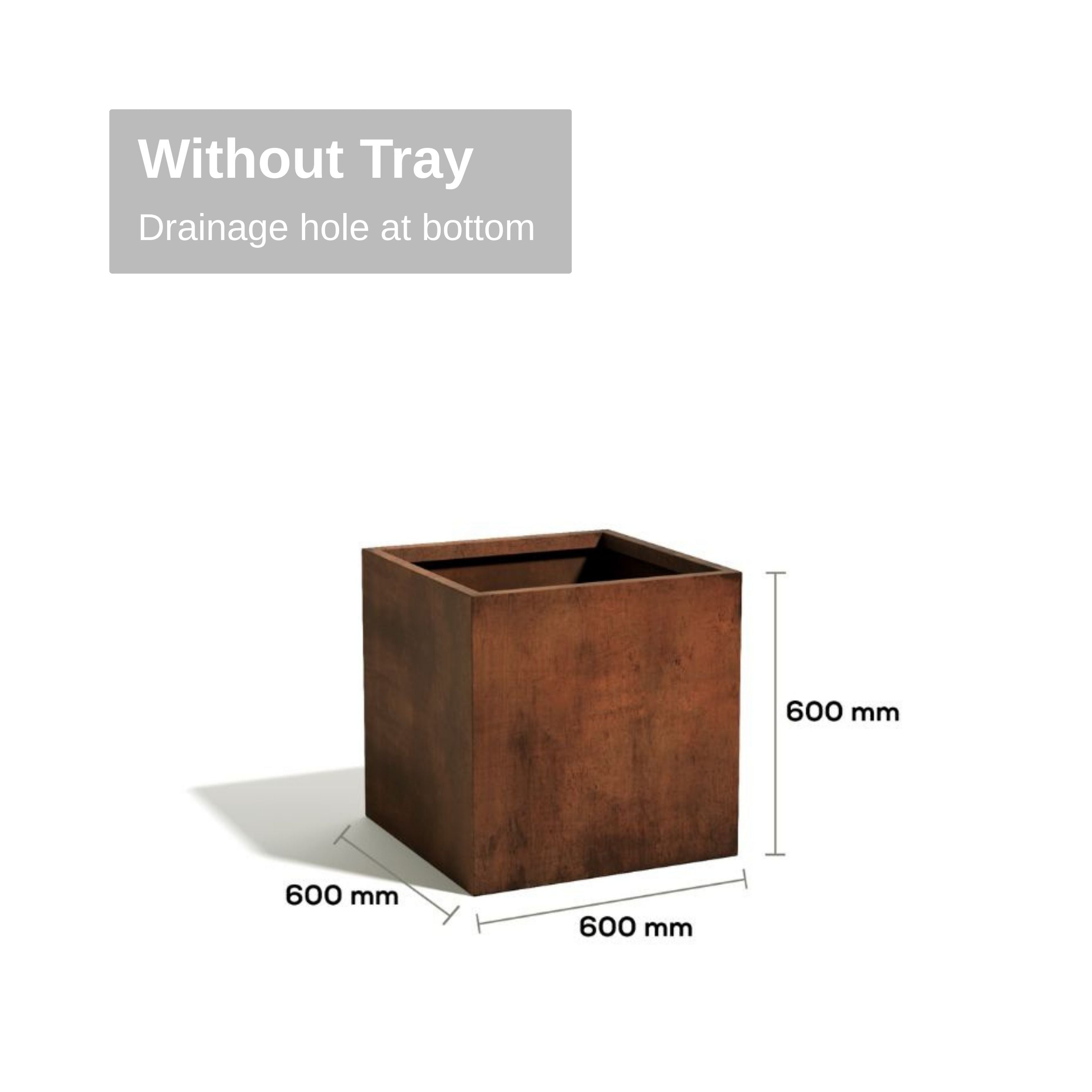 Corten Steel VitaSquare Classic Plant Pot - Tool Market 