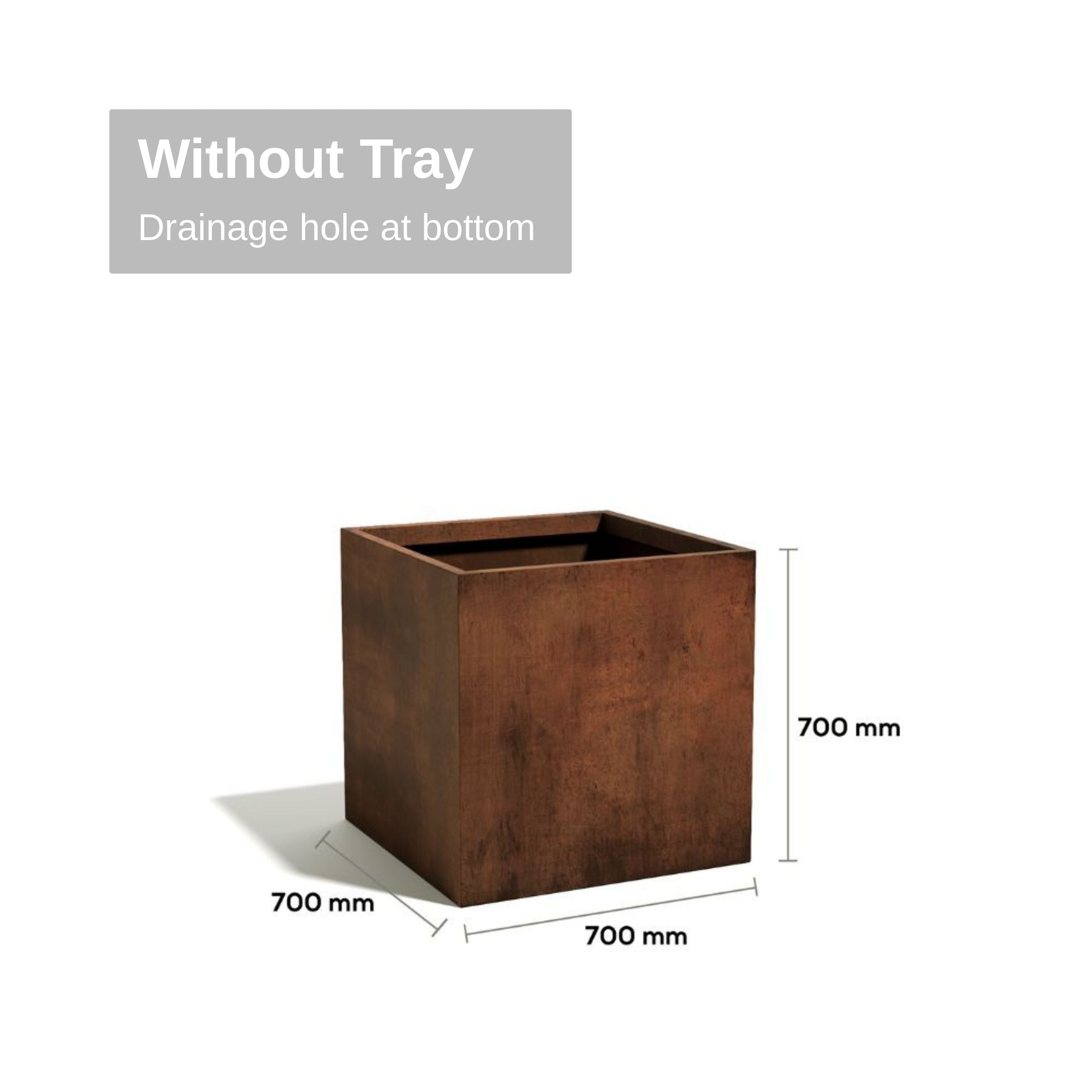 Corten Steel VitaSquare Classic Plant Pot - Tool Market 