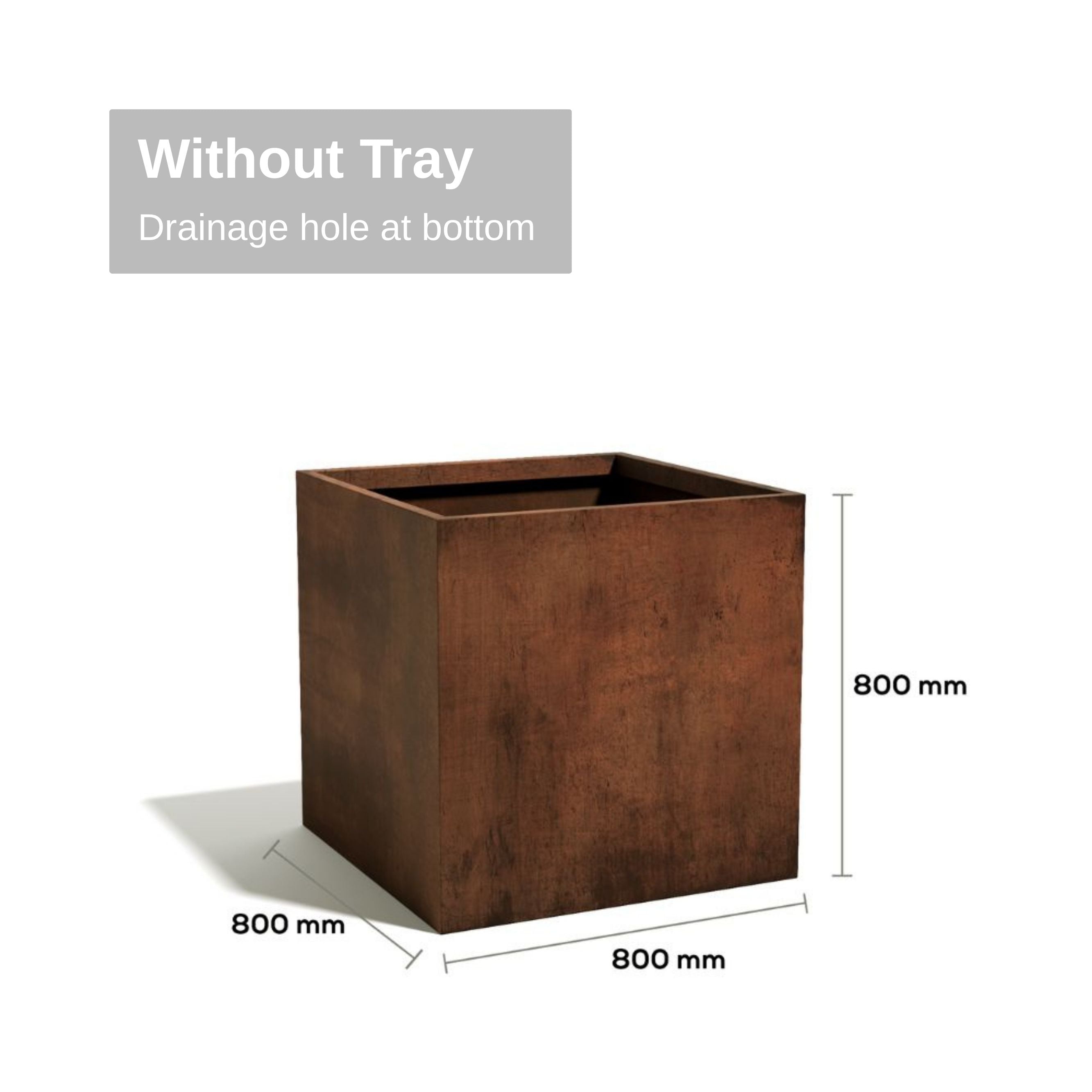 Corten Steel VitaSquare Classic Plant Pot - Tool Market 