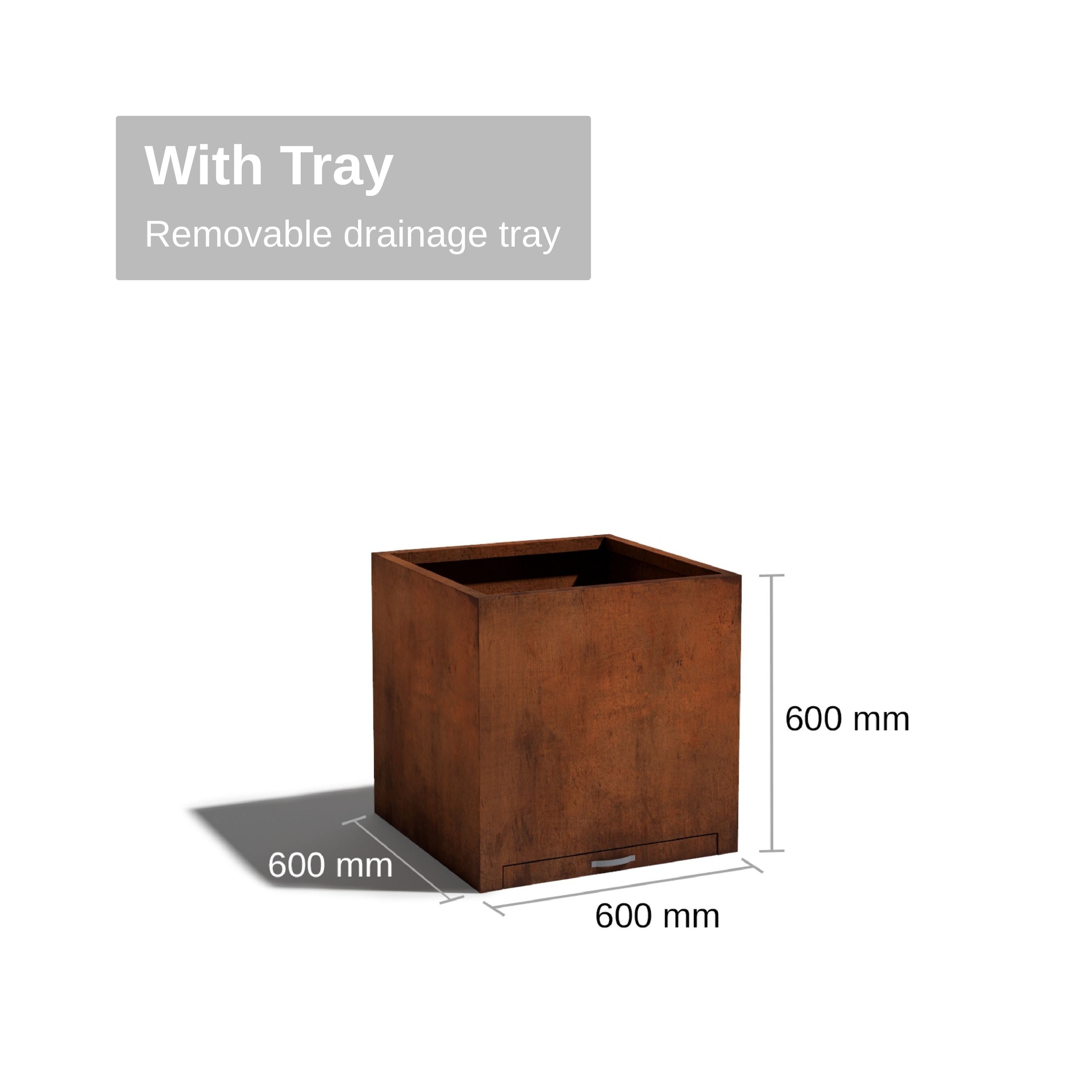 Corten Steel VitaSquare Classic Plant Pot - Tool Market 