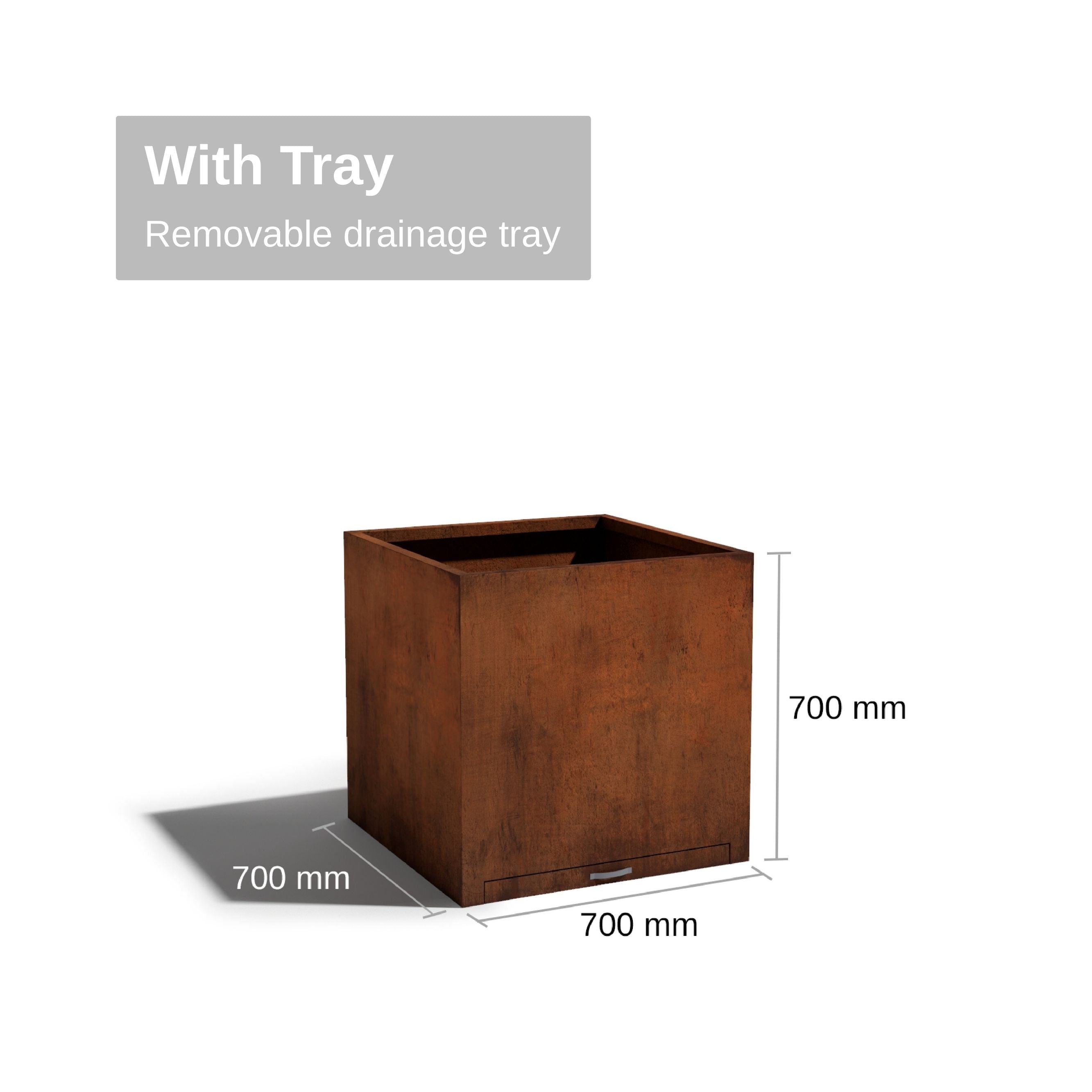 Corten Steel VitaSquare Classic Plant Pot - Tool Market 