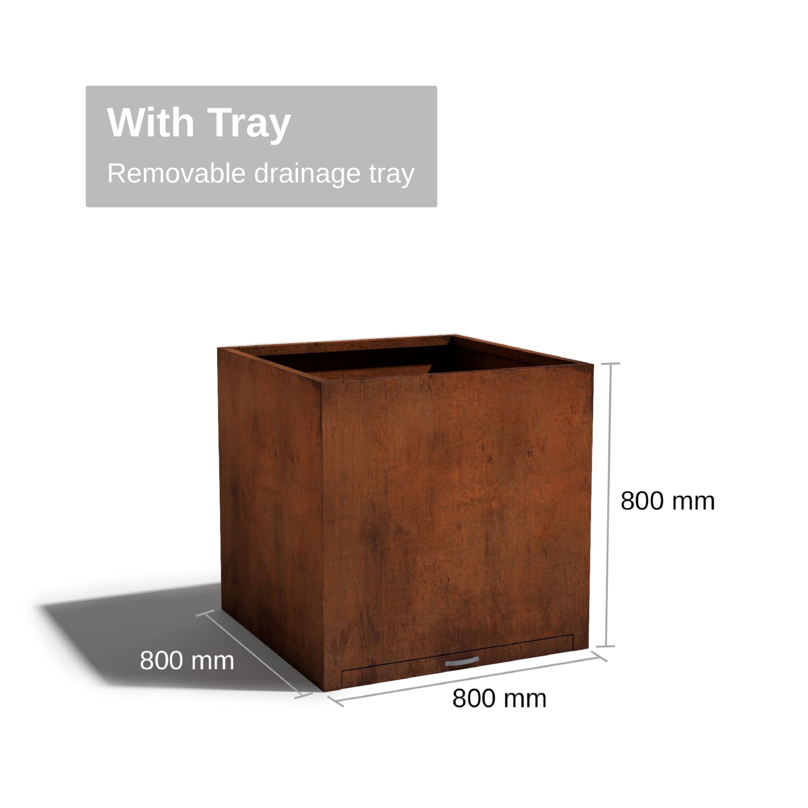 Corten Steel VitaSquare Classic Plant Pot - Tool Market 