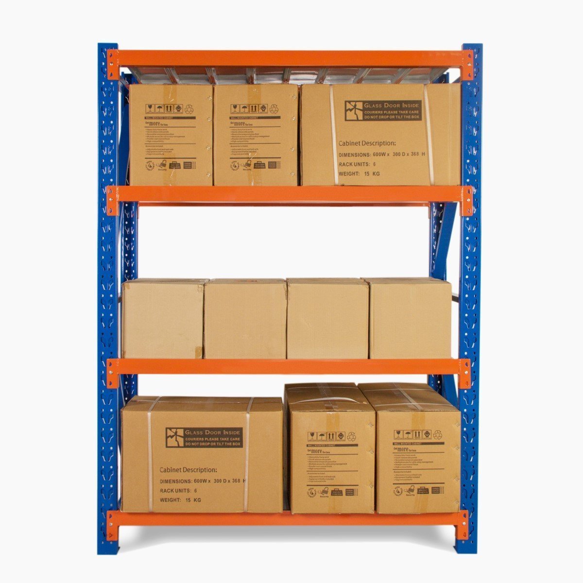 Heavy Duty Warehouse Garage Storage H2000 x L12000 x D600mm Steel Shelving Unit - 6000kg - Tool Market