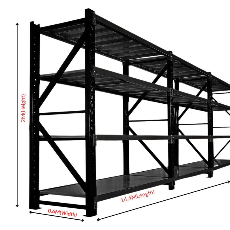 heavy-duty-warehouse-garage-storage-h2000-x-l14400-x-d600mm-steel-6-base-matte-black-shelving-unit-6000kg