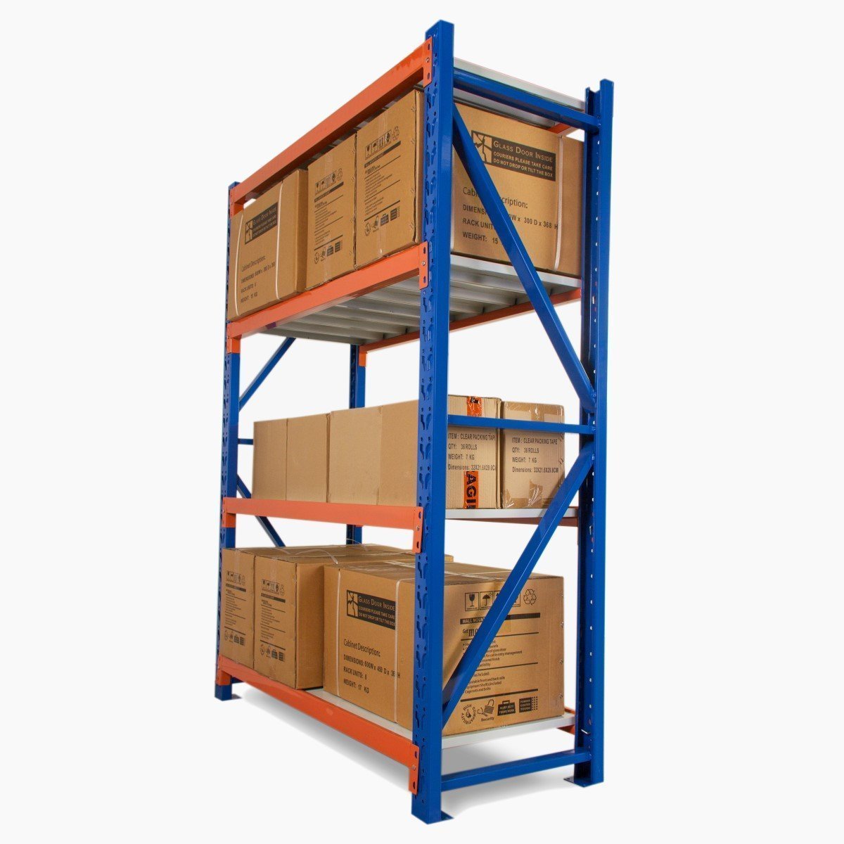 Heavy Duty Warehouse Garage Storage H2000 x L2400 x D600mm Steel Shelving Unit - 1200kg - Tool Market