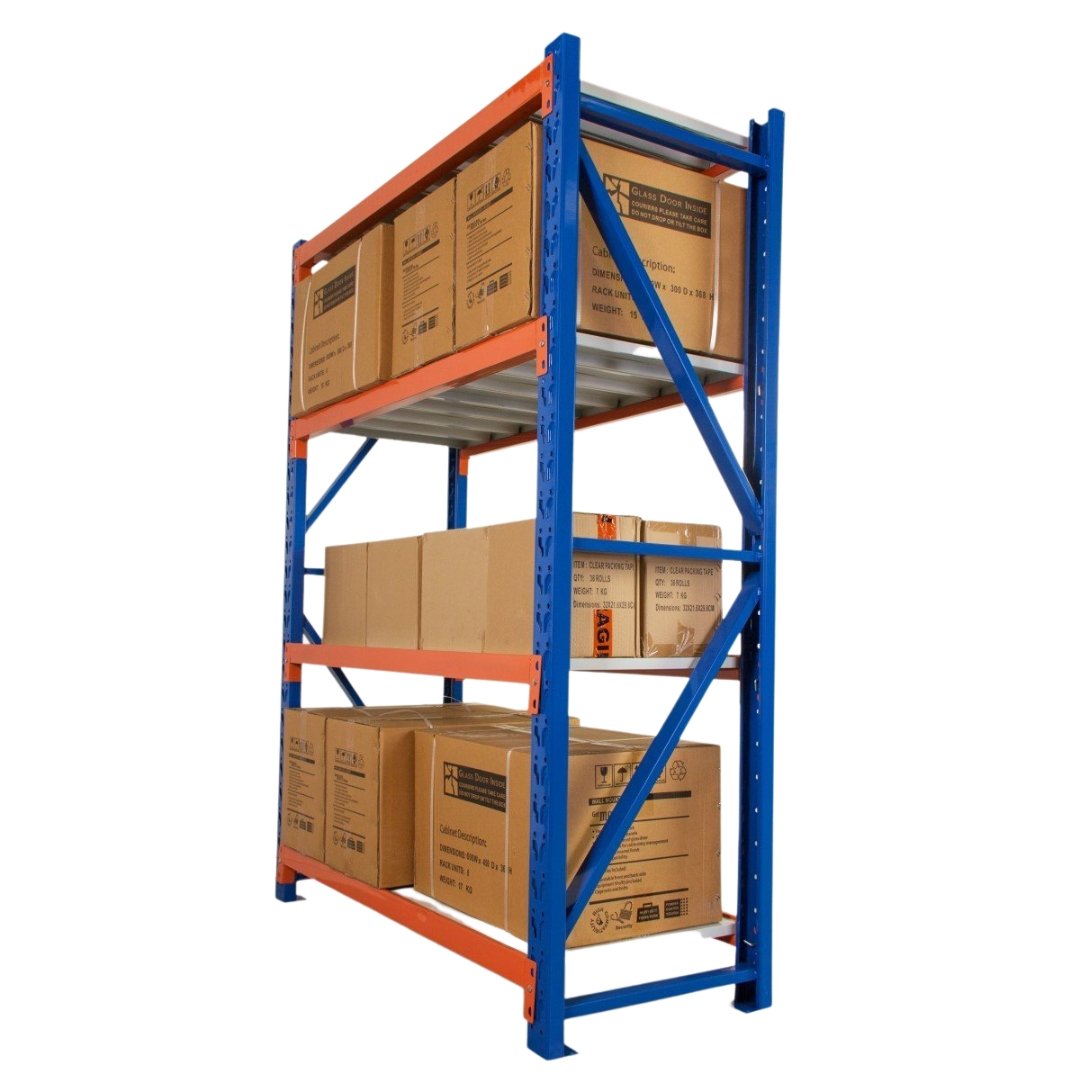 Heavy Duty Warehouse Garage Storage H2400 x L2000 x D600mm Steel Shelving Unit - 1000kg - Tool Market