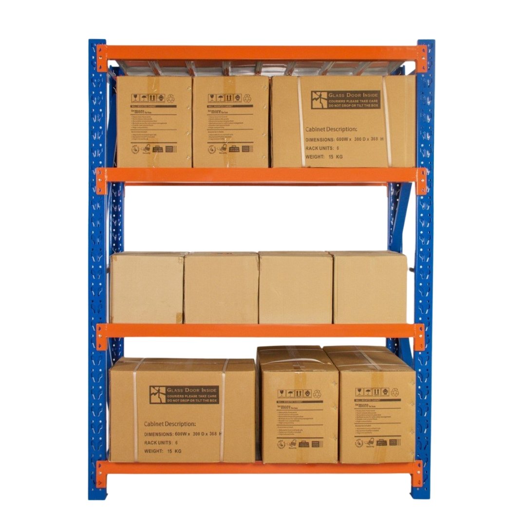 Heavy Duty Warehouse Garage Storage H2400 x L2000 x D600mm Steel Shelving Unit - 1000kg - Tool Market